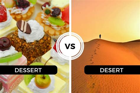 Desert or dessert - Desert or dessert: A dry, desolate place is a desert (one s) whereas a sweet treat is dessert (double s). Remember that once you have a dessert, you always crave for more and so dessert with two s-es. You can also remember the spellings of dessert as the ss in dessert stand for sweet stuff. Rate this article: 4.2 / 7 votes. 